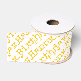 Alles Gute zum Geburtstag Gelbe Typografie-Feier Ripsband