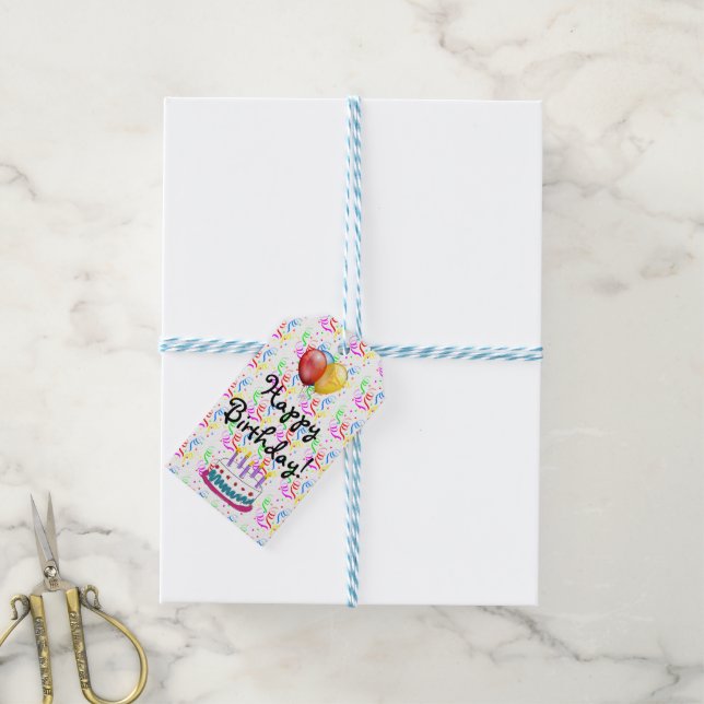Alles Gute zum Geburtstag Geschenkanhänger (Mit Garn)