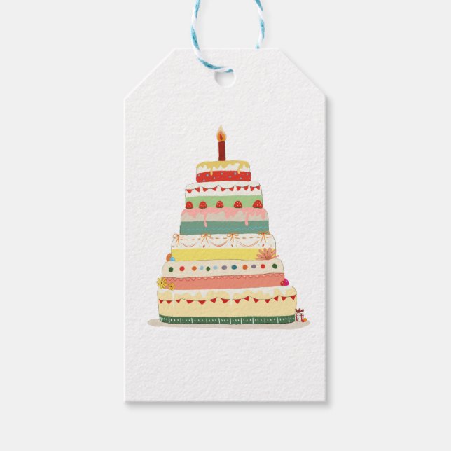Alles Gute zum Geburtstag Geschenkanhänger (Vorderseite)