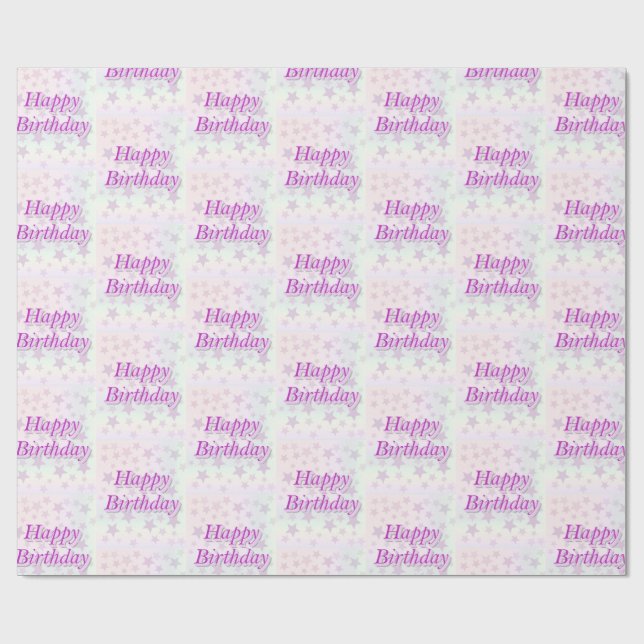 Alles Gute zum Geburtstag!! Geschenkpapier (Flach)