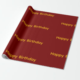 Alles Gute zum Geburtstag Geschenkpapier (Rot & Ge