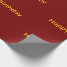 Alles Gute zum Geburtstag Geschenkpapier (Rot & Ge
