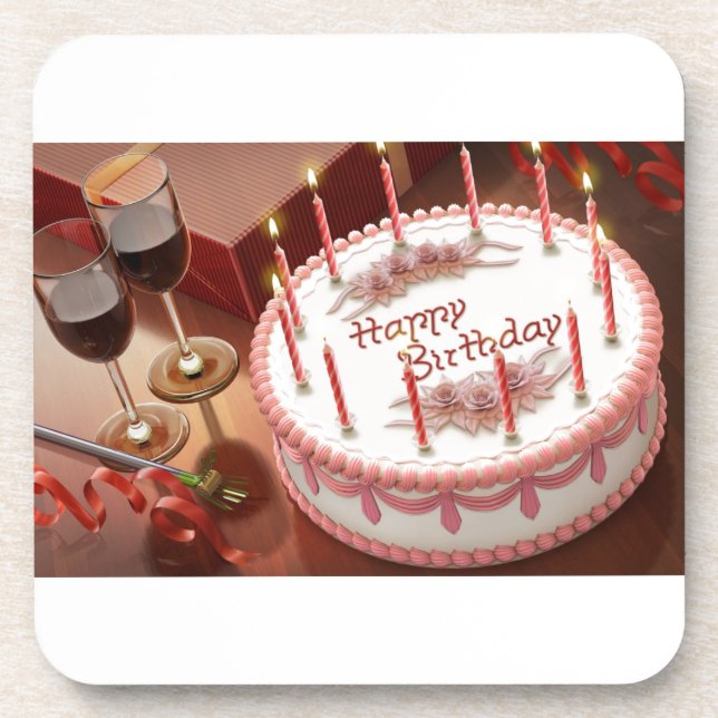 Alles Gute zum Geburtstag! Getränkeuntersetzer (Vorderseite)