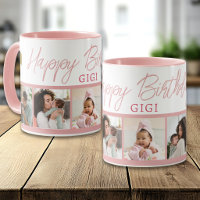 Alles Gute zum Geburtstag Gigi 5 Foto Collage Pink