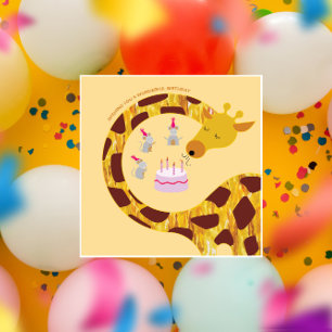 Alles Gute zum Geburtstag - Giraffe und Freunde Karte