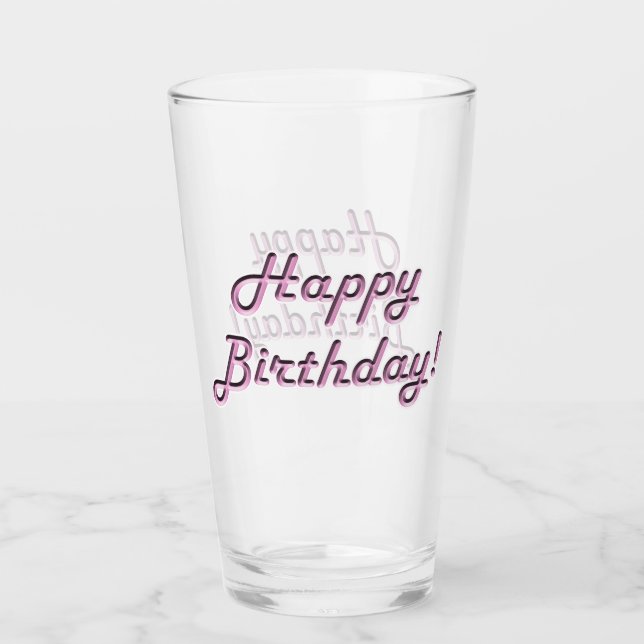 Alles Gute zum Geburtstag! Glas (Vorderseite)