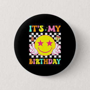 Alles Gute zum Geburtstag Glückliches Lächeln Gesi Button