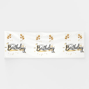 Alles Gute zum Geburtstag Gold 4x12 Vinyl Banner