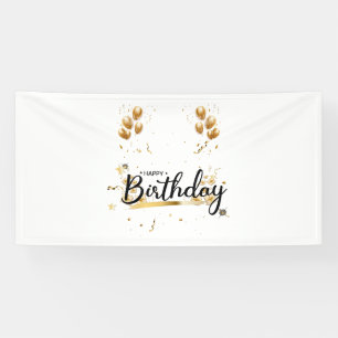 Alles Gute zum Geburtstag Gold 4x8 Vinyl Banner