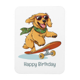 Alles Gute zum Geburtstag Golden Retriever Hund Sk Magnet