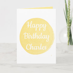 Alles Gute zum Geburtstag Golden Watercolor Thema Feiertagskarte