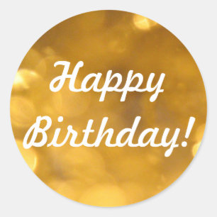 Alles Gute zum Geburtstag - goldene Aufkleber