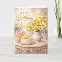 Alles Gute zum Geburtstag Goldene Narzissen