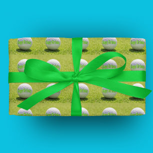 Alles Gute zum Geburtstag Golfball-Geschenkpapier Geschenkpapier