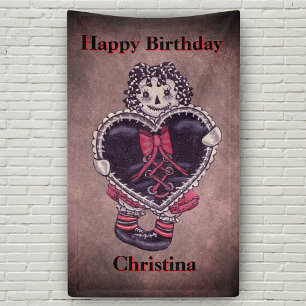 Alles Gute zum Geburtstag Gothic Grunge Rag Doll H Banner