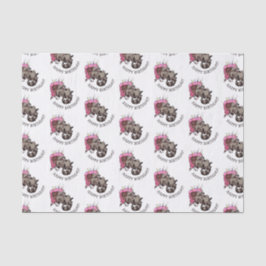 Alles Gute zum Geburtstag! Greedy Raccoon Cake Car Seidenpapier