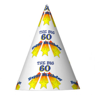 Alles Gute zum Geburtstag große 60 Partyhütchen