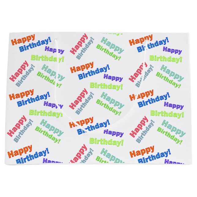 Alles Gute zum Geburtstag Große Geschenktüte (Vorderseite)