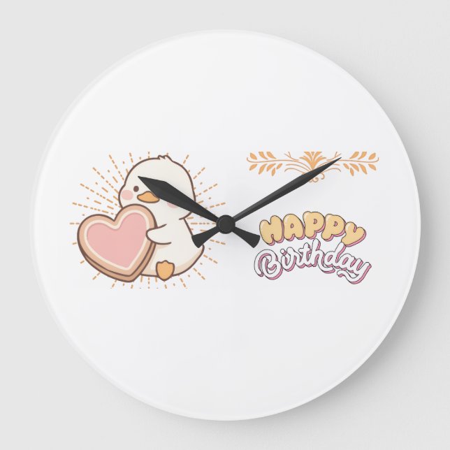 ALLES GUTE ZUM GEBURTSTAG  GROßE WANDUHR (Vorderseite)