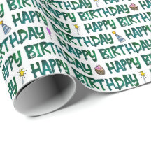Alles Gute zum Geburtstag Grüne Dunkle Text Muster