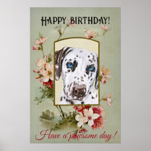 Alles Gute zum Geburtstag Gruß Dalmatiner Poster