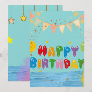Alles Gute zum Geburtstag Grußkarte Einladung