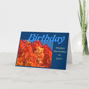 Alles Gute zum Geburtstag! Grußkarten Herbstlaub Karte
