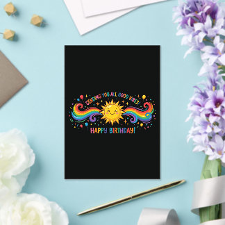 Alles Gute zum Geburtstag Gute Vibes Regenbogen So Acryleinladungen