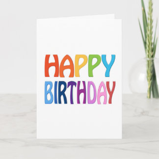 Alles Gute zum Geburtstag - Happy Colorful Gruß Karte