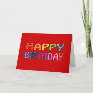 Alles Gute zum Geburtstag - Happy Colorful Gruß Karte
