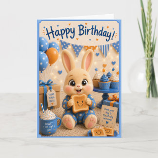 Alles Gute zum Geburtstag Häschen f/ Toast der Bab Karte