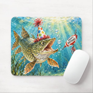Alles Gute zum Geburtstag Hecht Mousepad