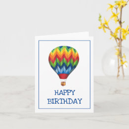 "Alles Gute zum Geburtstag" Heißluftballon-Grußkar Karte