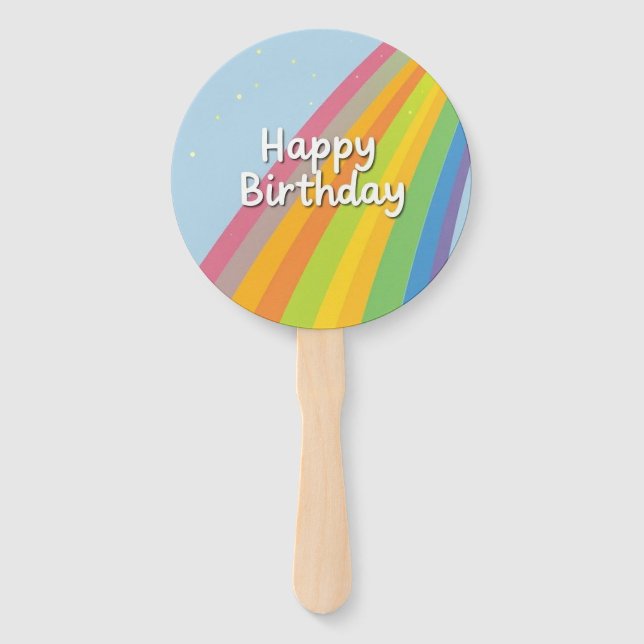 Alles Gute zum Geburtstag Helle & Bunte Regenbogen Fächer (Vorderseite)