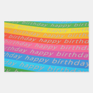 Alles Gute zum Geburtstag Hintergrund Rechteckiger Aufkleber