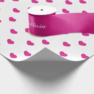 Alles Gute zum Geburtstag Hot Pink Text hinzufügen Satinband
