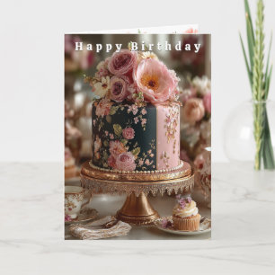 Alles Gute zum Geburtstag Hübsche Rosa Pfingstrose Karte