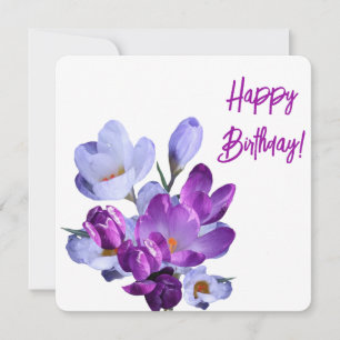Alles Gute zum Geburtstag hübscher lila Blumenspas Feiertagskarte