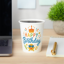 Alles Gute zum Geburtstag | Hübscher Sonnenschein- Pappbecher