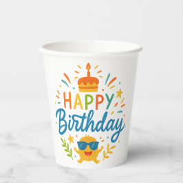 Alles Gute zum Geburtstag | Hübscher Sonnenschein- Pappbecher