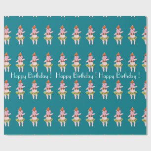 Alles Gute zum Geburtstag Hulu Schwein-Packpapier Geschenkpapier