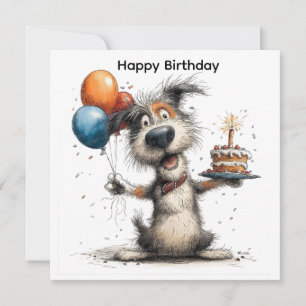 Alles Gute zum Geburtstag Hund Karte