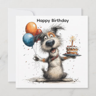 Alles Gute zum Geburtstag Hund Karte