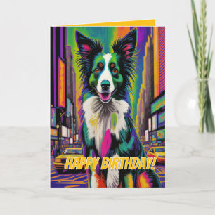 Alles Gute zum Geburtstag Hund (Pop-Art) Karte