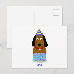 Alles Gute zum Geburtstag Hund Postkarte