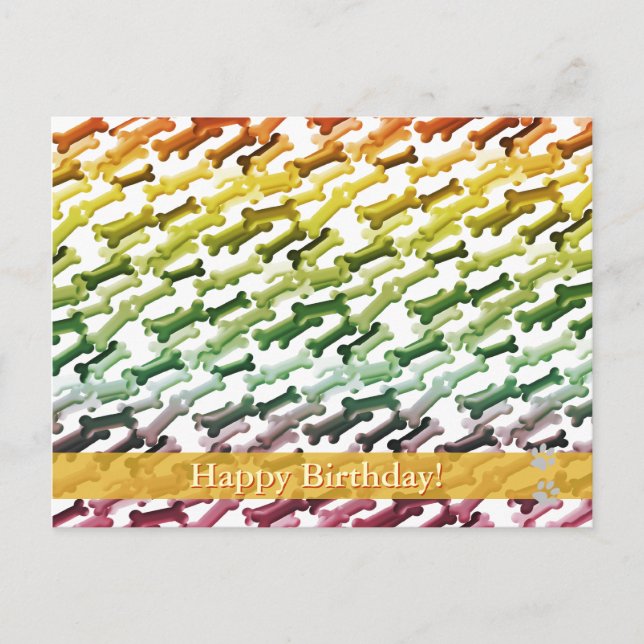 Alles Gute zum Geburtstag! - Hunde Postkarte (Vorderseite)