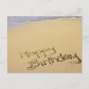 Alles Gute zum Geburtstag im Sand Postkarte