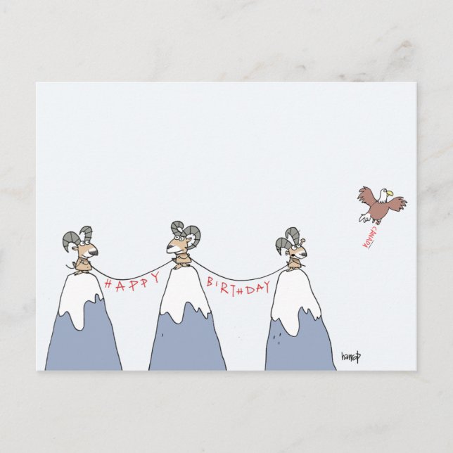 Alles Gute zum Geburtstag in Kanada! Postkarte (Vorderseite)