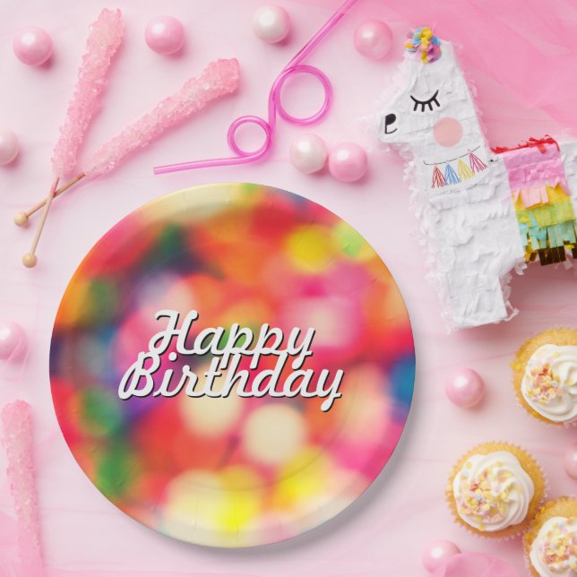 Alles Gute zum Geburtstag in Sprinkles Pappteller (Party)