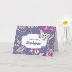 Alles Gute zum Geburtstag. Individuelle Name Blu Karte